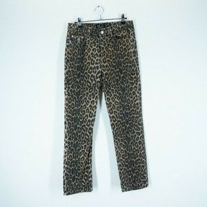 ZARA TRF Womens 6 High Rise Leopard Print Jeans